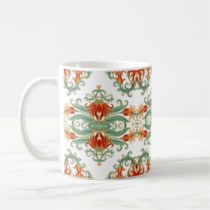 Mug Fleurs rouges style chinois