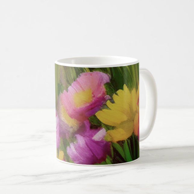Mug Fleurs Sauvages À Dusk Aquarelle Art Floral (Devant droit)