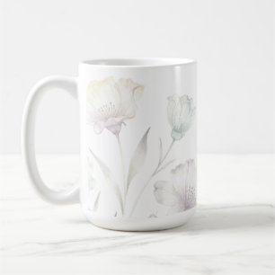 Mug Fleurs sauvages au pastel tendre grâce à l'aquarel