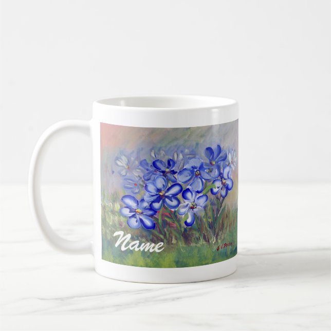 Mug Fleurs sauvages bleus dans une peinture de (Gauche)