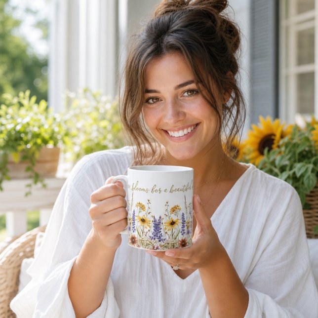 Mug Fleurs sauvages Blooms dorés Botanique Floral  (Créateur téléchargé)