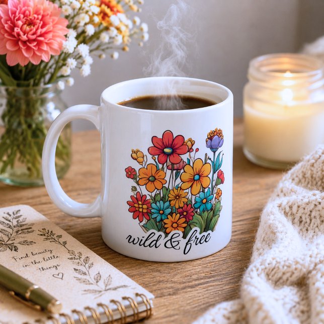 Mug Fleurs sauvages Boho sauvages et libres  (Créateur téléchargé)
