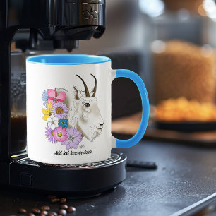 Mug Fleurs sauvages Chèvre de la montagne blanche Natu