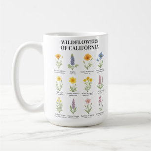 Mug Fleurs sauvages de Californie - Aquarelle botaniqu