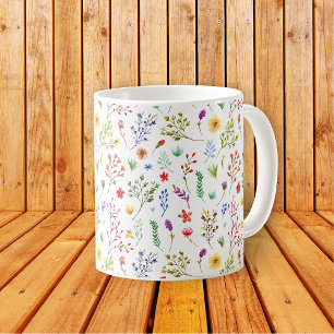 Mug Fleurs sauvages de l'aquarelle du pré de montagne