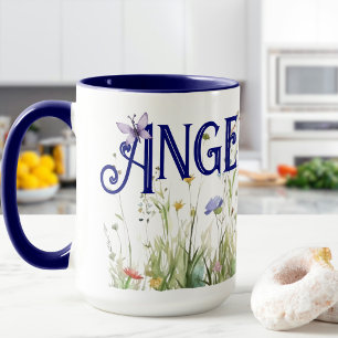 Mug Fleurs sauvages de noms personnalisés