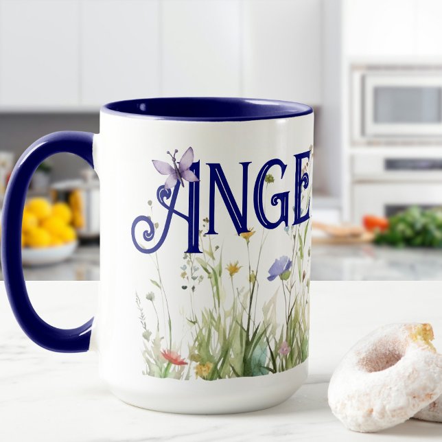 Mug Fleurs sauvages de noms personnalisés (Créateur téléchargé)