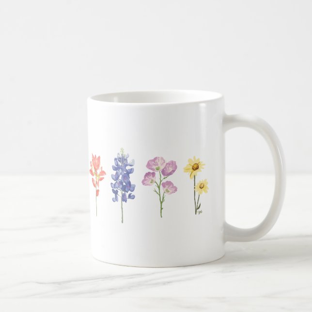Mug Fleurs sauvages du Texas - Pinceau indien, Bluebon (Droite)