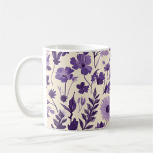 Mug Fleurs sauvages en nuances de violet 💜