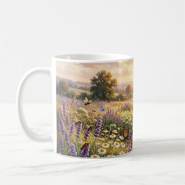 Mug Fleurs sauvages et une mignonne maisonnette (Gauche)