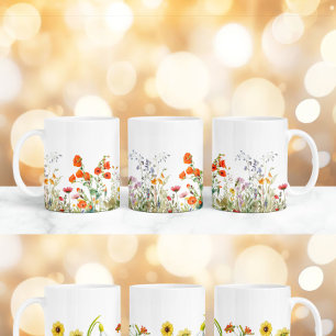 Mug Fleurs sauvages Floral, Jardin botanique, gif Colo