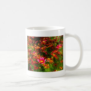 Mug Fleurs sauvages rose et jaune pâle