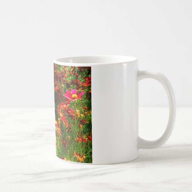Mug Fleurs sauvages rose et jaune pâle (Droite)