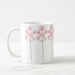 Mug Fleurs sauvages roses peintes à la main