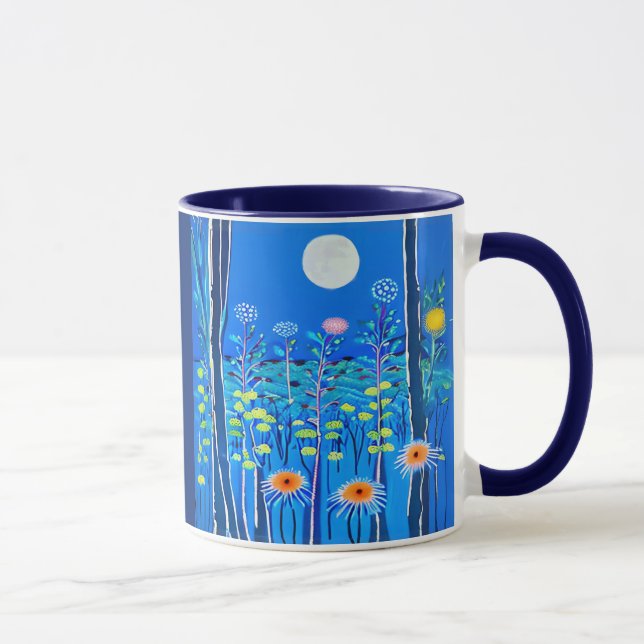 Mug Fleurs sauvages sous Pleine lune (Droite)