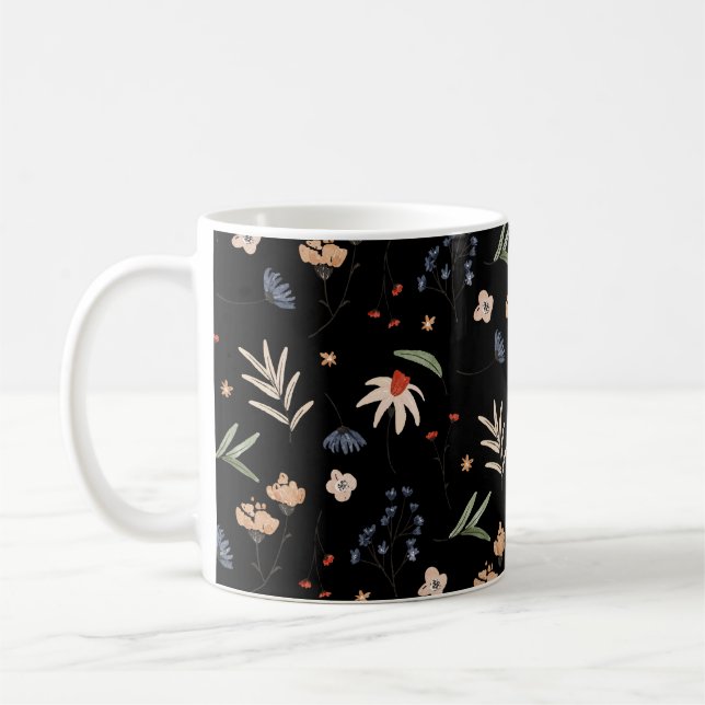 Mug Fleurs simples à l'aquarelle 1 (Gauche)