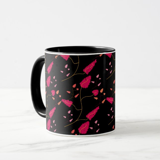 Mug Fleurs simples colorées Motif floral (Devant gauche)