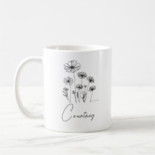 Mug Fleurs sucrées avec nom personnalisé