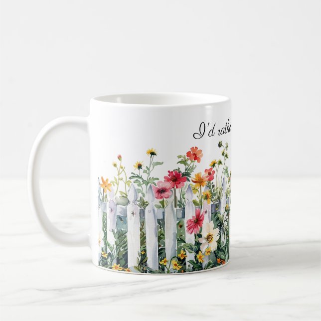 Mug Fleurs sur un jardin de clôture (Gauche)