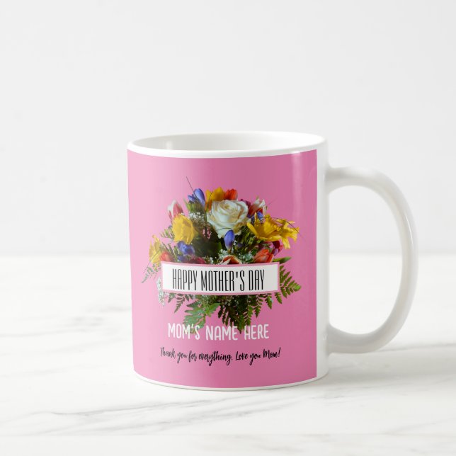 MUG FLEURS TENDANCE BONNE FÊTE DES MÈRES  (Droite)