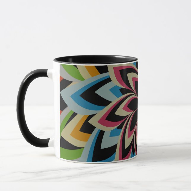MUG FLEURS TOURBILLON COLORÉES   (Gauche)