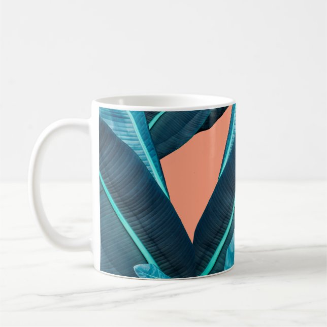 Mug Fleurs tropicales, arrière - plan sans couture bot (Gauche)