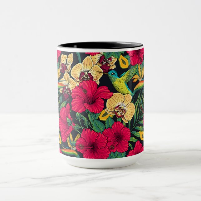 Mug Fleurs tropicales et colibri - Botanica d'été (Centre)