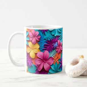 Mug Fleurs tropicales hawaïennes imprimées en 3D