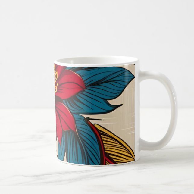 Mug Fleurs Tropicales – Vibrance Naturelle (Droite)