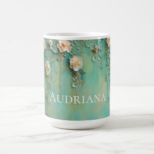 Mug Fleurs Turquoises rousses romantiques roses