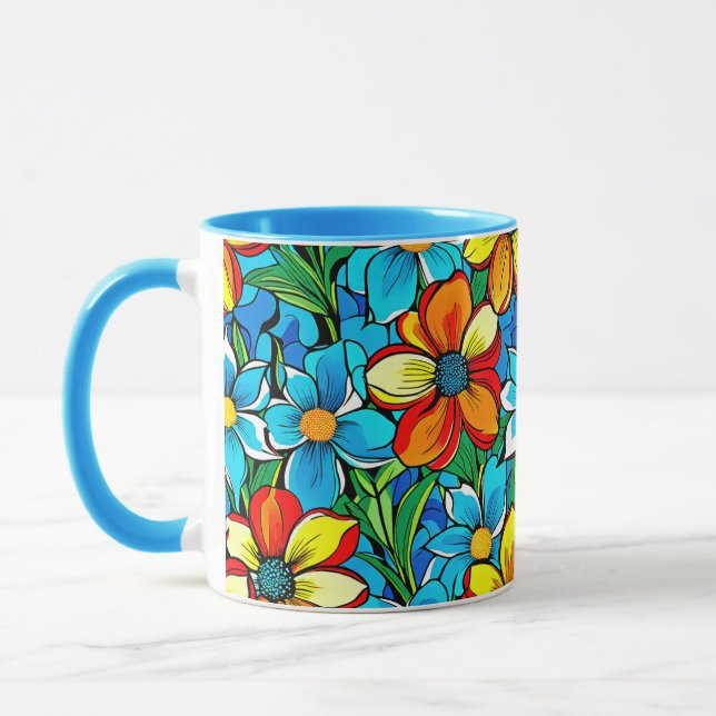 Mug Fleurs Vibrantes  (Gauche)