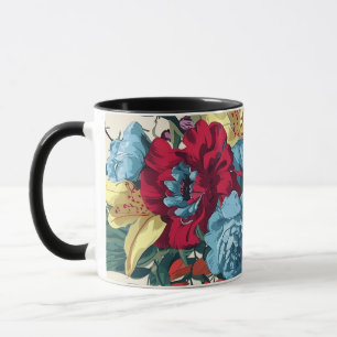 Mug Fleurs vintages colorées fleuries du jardin