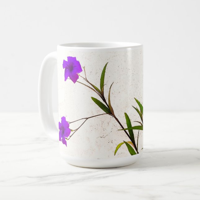 Mug Fleurs violettes dans la brise (Devant gauche)