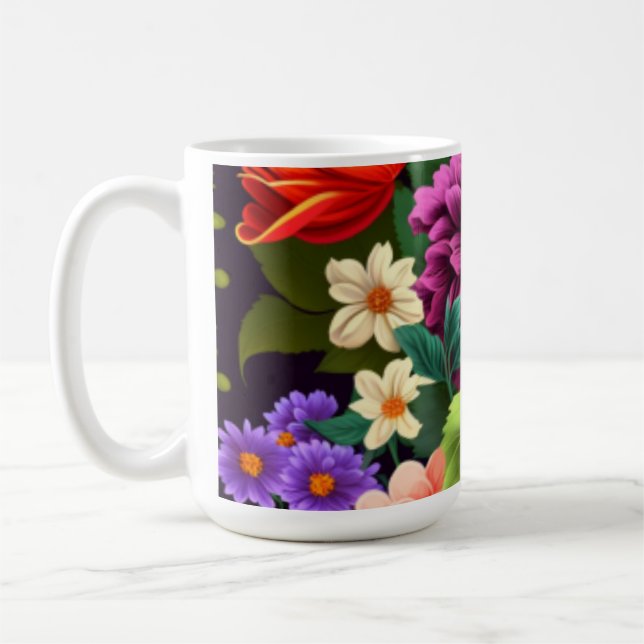 Mug Fleurs vives et colorées (Gauche)