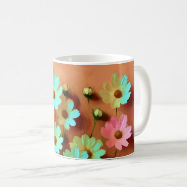 Mug Fleurs Zinnia Elegans (Devant droit)