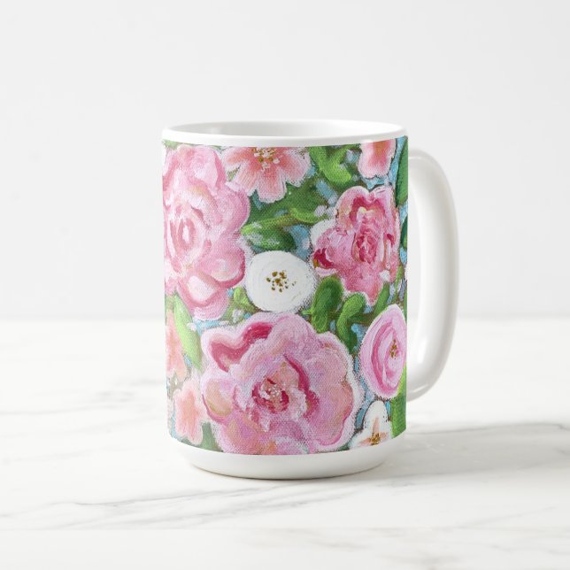 Mug Fleuve rose (Devant droit)