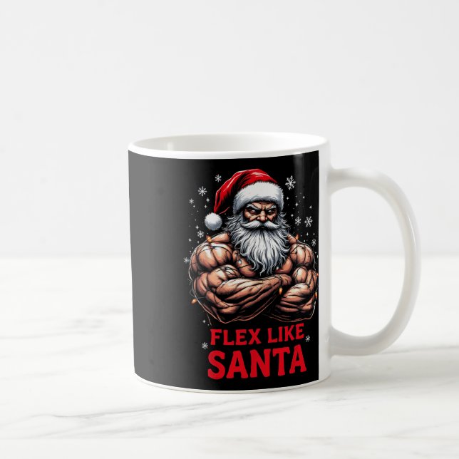 Mug Flex Comme Santa Claus Bodybuilder Christmas Gym W (Droite)