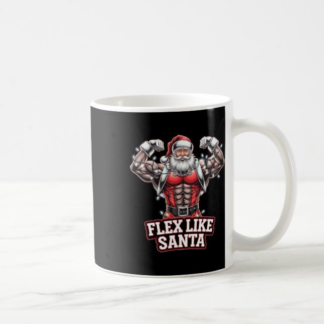 Mug Flex Comme Santa Claus Bodybuilder Christmas Gym W (Droite)