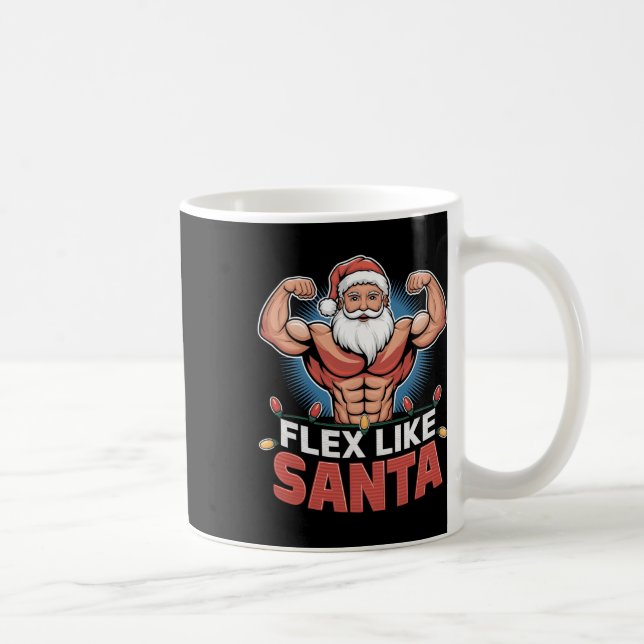 Mug Flex Comme Santa Claus Bodybuilder Christmas Gym W (Droite)