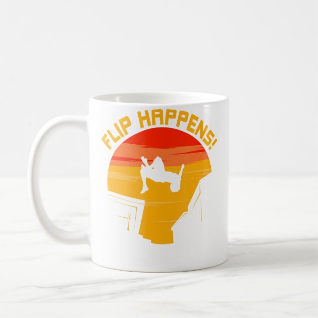 Mug Flip Happens Free Running Parkour Traceur (Gauche)