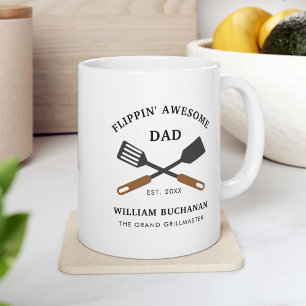 Mug Flippin Awesome Papa BBQ Chef personnalisé