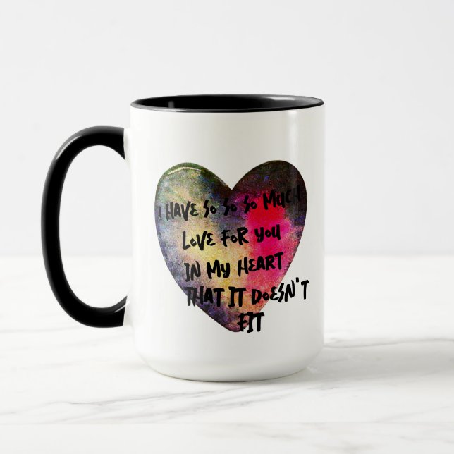 Mug Flirter Citations d'amour dans mon coeur Flirt int (Gauche)