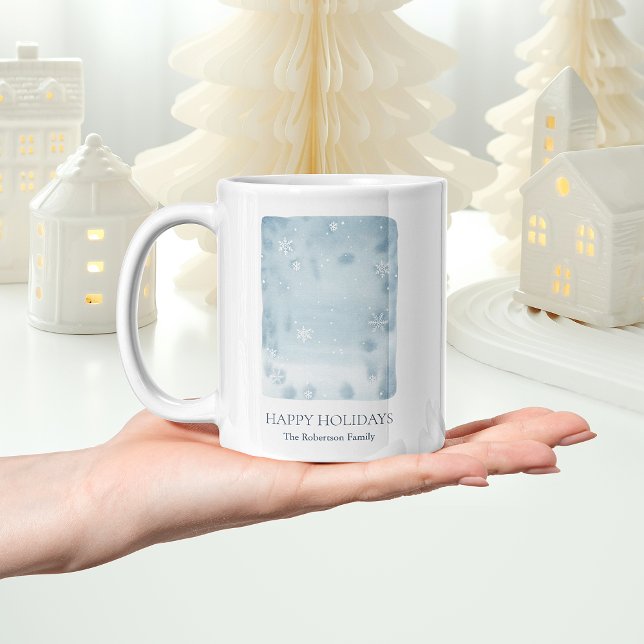 Mug Flocon de neige bleu poussiéreux (Créateur téléchargé)
