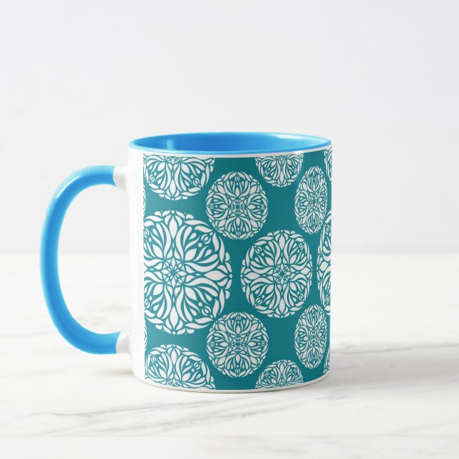 Mug Flocon de neige floral d'hiver (Gauche)