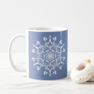 Mug Flocon de neige fractionné en dentelle Abstraite s
