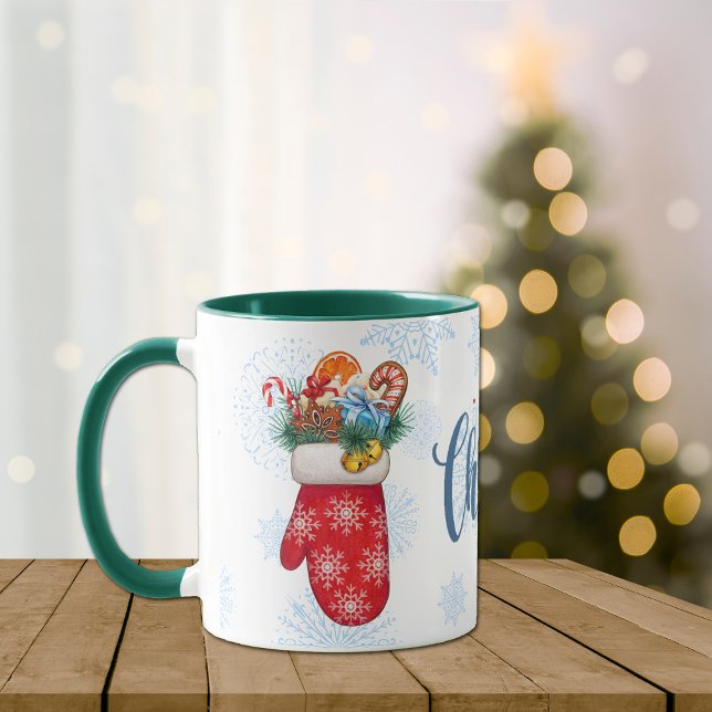 Mug Flocon de neige Mittens avec les bonbons de Noël (Créateur téléchargé)