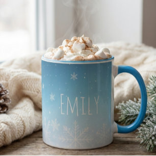 mug flocon de neige nom personnalisé ambiance hive