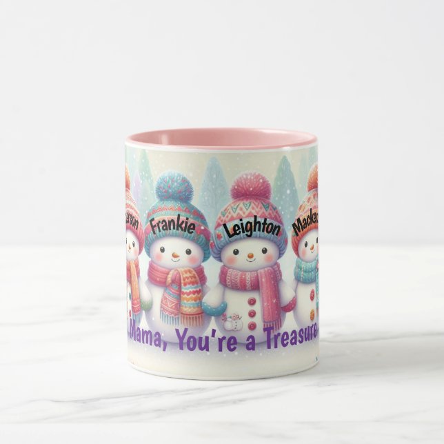 Mug Flocon de Neige Nom Personnalisé – Cadeau de N (Centre)