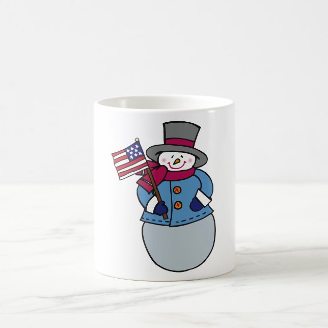 Mug Flocon de Neige Patriotique (Créateur téléchargé)