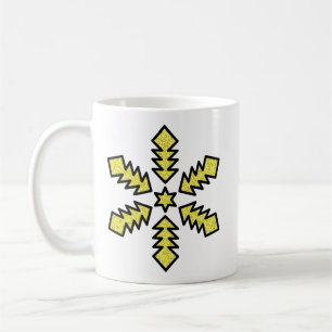 Mug Flocon de neige scintillant - Étoile jaune